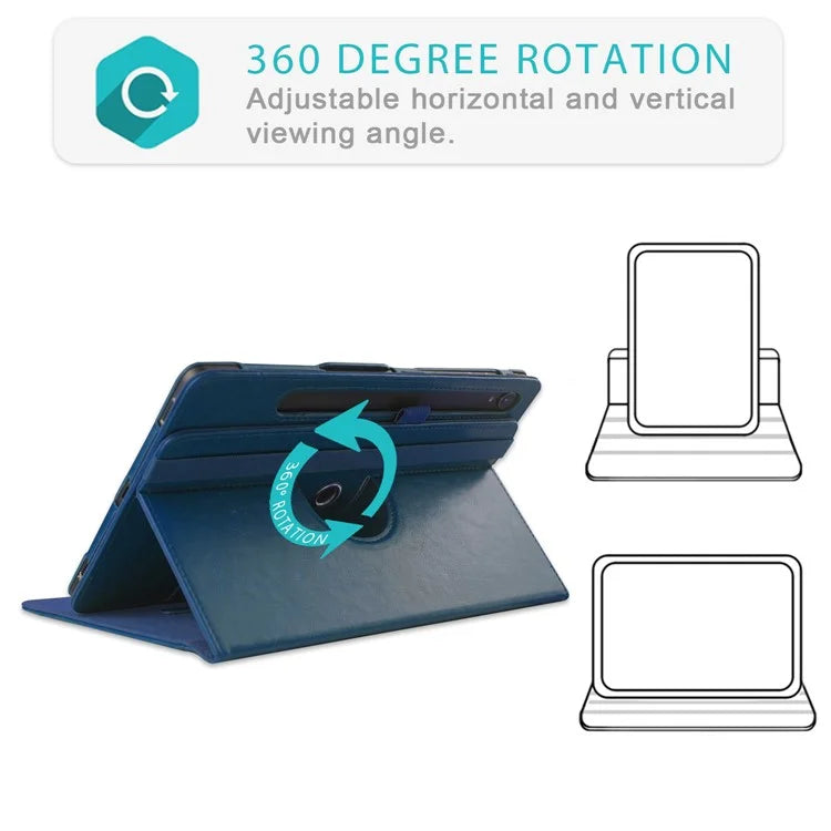 For Samsung Galaxy Tab S7 FE T736 / S7+ / S8+ / S9+ X810 / S9 FE+ X610 Case Rotating Stand Tablet Leather Cover