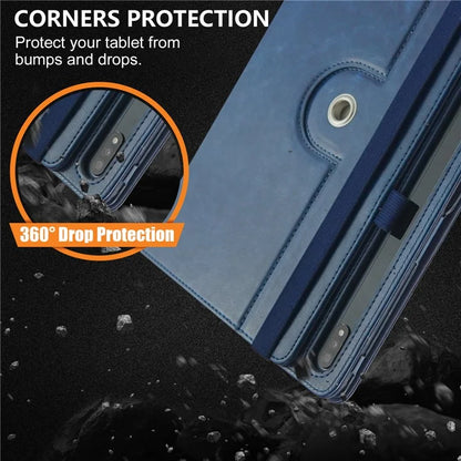 For Samsung Galaxy Tab S7 FE T736 / S7+ / S8+ / S9+ X810 / S9 FE+ X610 Case Rotating Stand Tablet Leather Cover