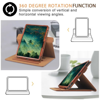 For Samsung Galaxy Tab S7 FE T736 / S7+ / S8+ / S9+ X810 / S9 FE+ X610 Case Rotating Stand Tablet Leather Cover
