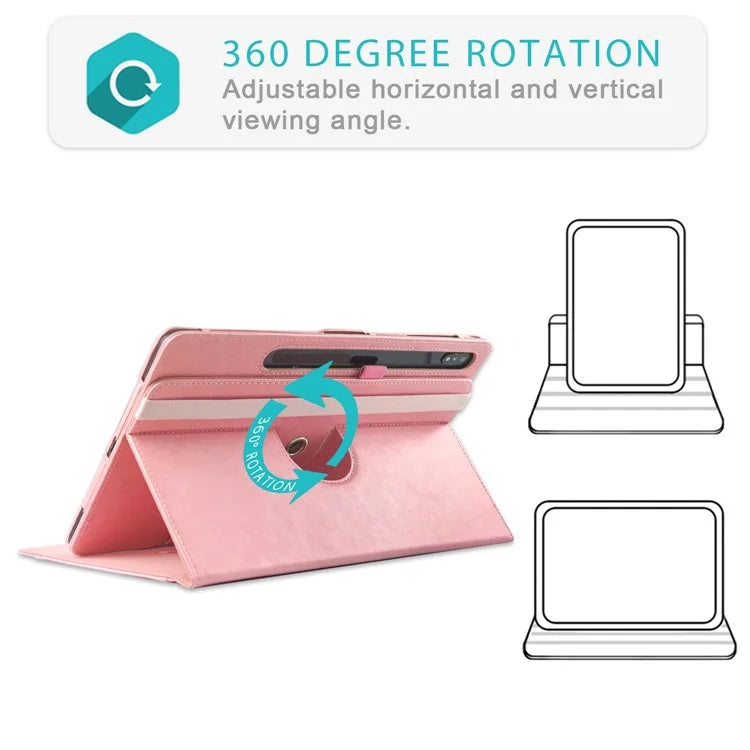 For Samsung Galaxy Tab S7 FE T736 / S7+ / S8+ / S9+ X810 / S9 FE+ X610 Case Rotating Stand Tablet Leather Cover