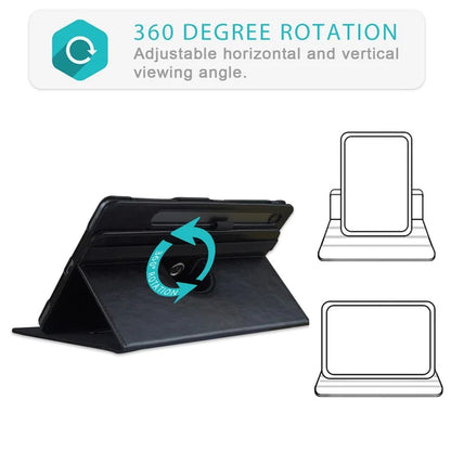 For Samsung Galaxy Tab S7 T870 T875 / Tab S8 / Tab S9 X710 / Tab S9 FE X510 Case Rotate Stand Leather Tablet Cover