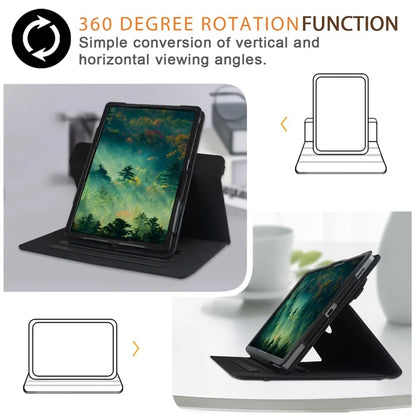 For Samsung Galaxy Tab S7 T870 T875 / Tab S8 / Tab S9 X710 / Tab S9 FE X510 Case Rotate Stand Leather Tablet Cover