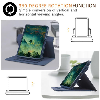 For Samsung Galaxy Tab S7 T870 T875 / Tab S8 / Tab S9 X710 / Tab S9 FE X510 Case Rotate Stand Leather Tablet Cover