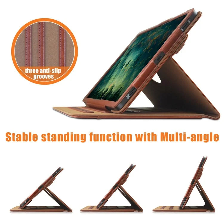 For Samsung Galaxy Tab S7 T870 T875 / Tab S8 / Tab S9 X710 / Tab S9 FE X510 Case Rotate Stand Leather Tablet Cover