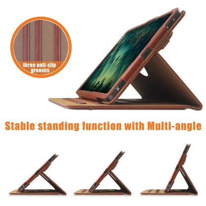 For Samsung Galaxy Tab S7 T870 T875 / Tab S8 / Tab S9 X710 / Tab S9 FE X510 Case Rotate Stand Leather Tablet Cover