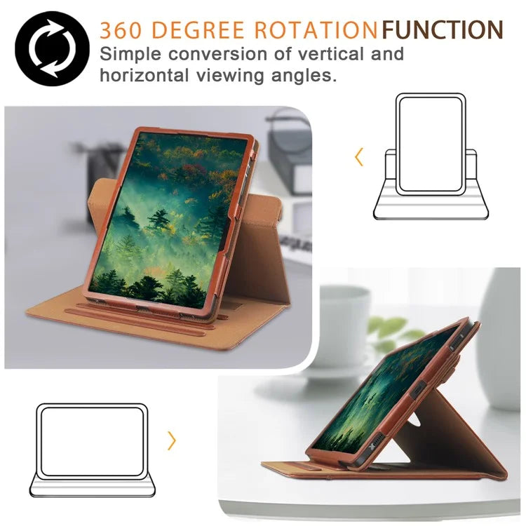 For Samsung Galaxy Tab S7 T870 T875 / Tab S8 / Tab S9 X710 / Tab S9 FE X510 Case Rotate Stand Leather Tablet Cover
