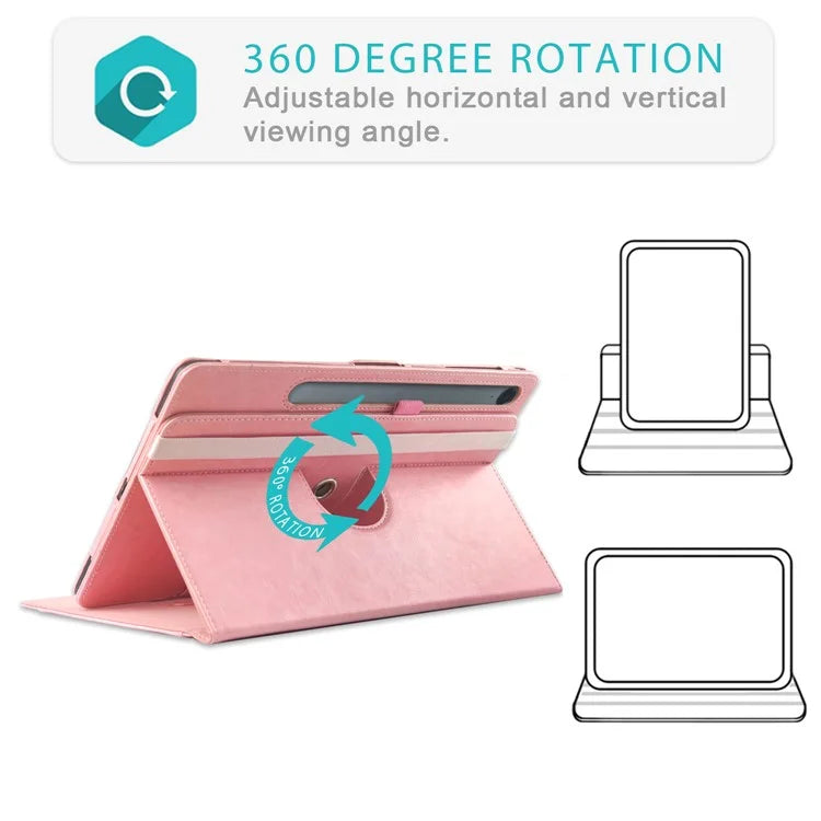 For Samsung Galaxy Tab S7 T870 T875 / Tab S8 / Tab S9 X710 / Tab S9 FE X510 Case Rotate Stand Leather Tablet Cover