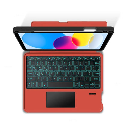 For iPad 10.9 (2022) Case Stand Leather Tablet Cover with Backlight Bluetooth Keyboard