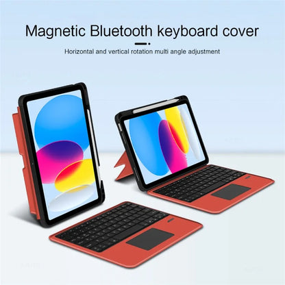 For iPad 10.9 (2022) Case Stand Leather Tablet Cover with Backlight Bluetooth Keyboard