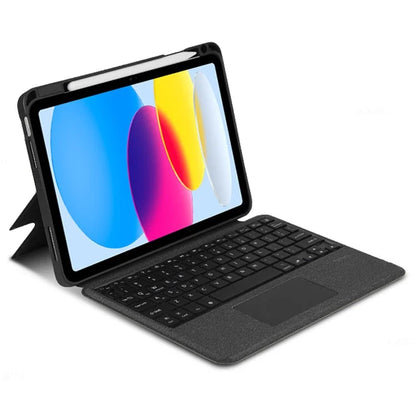 For iPad 10.9 (2022) Case Stand Leather Tablet Cover with Backlight Bluetooth Keyboard