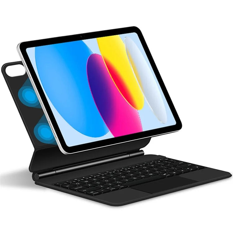 For iPad 10.9 (2022) Leather Case with Magnetic Bluetooth Keyboard Precision Multi-Touch Trackpad