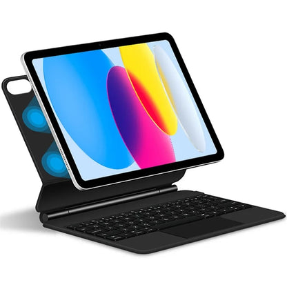 For iPad 10.9 (2022) Leather Case with Magnetic Bluetooth Keyboard Precision Multi-Touch Trackpad