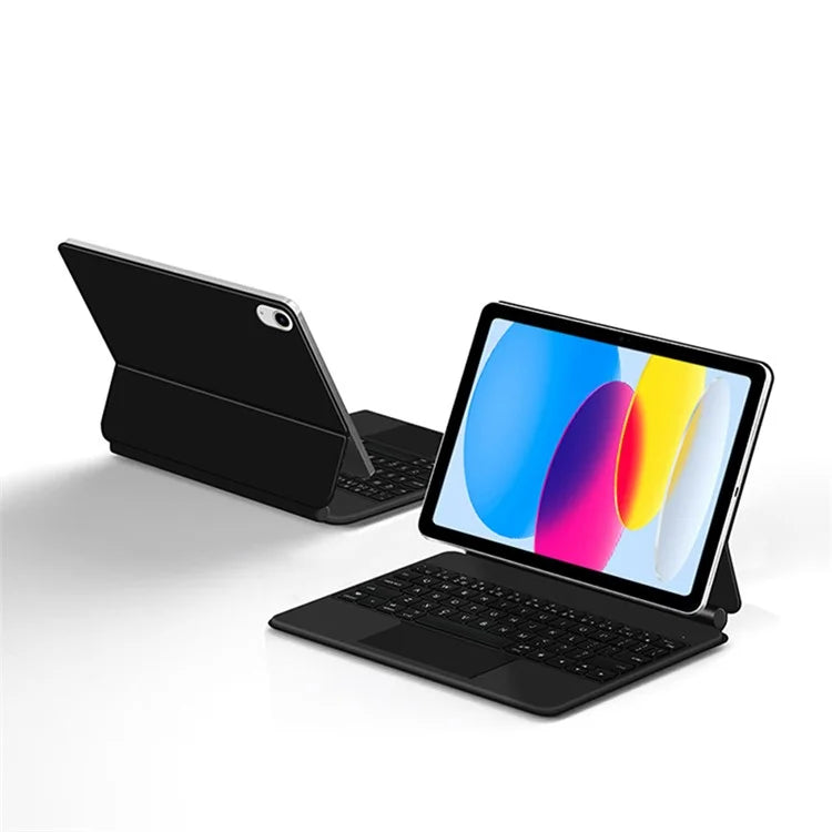 For iPad 10.9 (2022) Leather Case with Magnetic Bluetooth Keyboard Precision Multi-Touch Trackpad