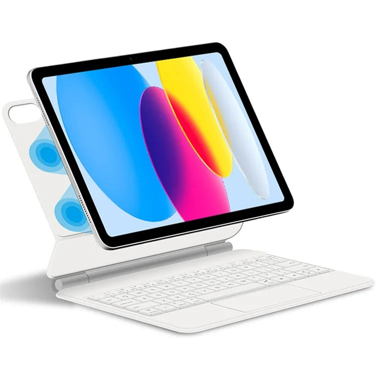 For iPad 10.9 (2022) Leather Case with Magnetic Bluetooth Keyboard Precision Multi-Touch Trackpad