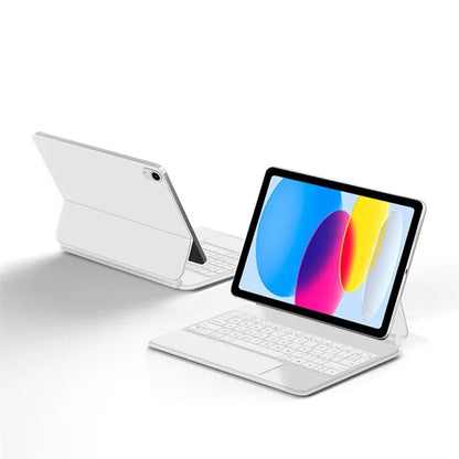 For iPad 10.9 (2022) Leather Case with Magnetic Bluetooth Keyboard Precision Multi-Touch Trackpad