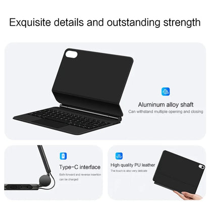 For iPad 10.9 (2022) Leather Case with Magnetic Bluetooth Keyboard Precision Multi-Touch Trackpad