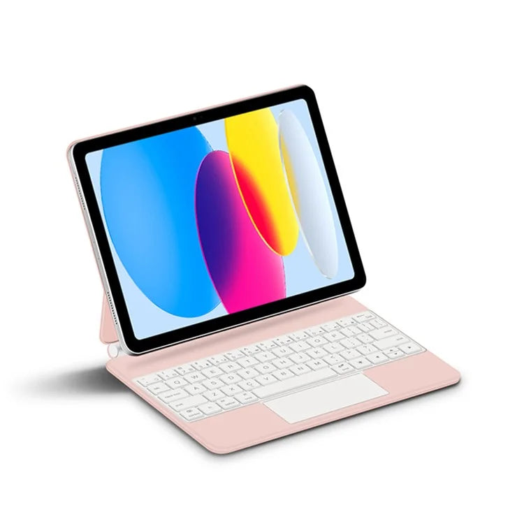 For iPad 10.9 (2022) Leather Case with Magnetic Bluetooth Keyboard Precision Multi-Touch Trackpad