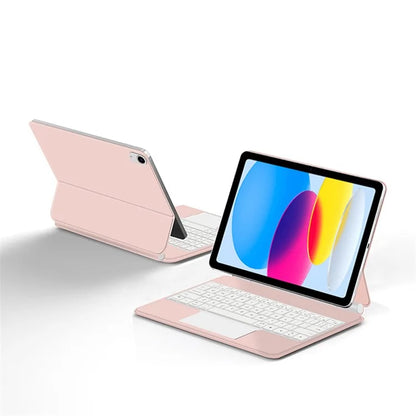 For iPad 10.9 (2022) Leather Case with Magnetic Bluetooth Keyboard Precision Multi-Touch Trackpad