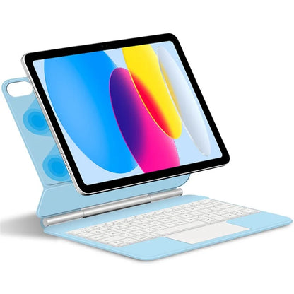 For iPad 10.9 (2022) Leather Case with Magnetic Bluetooth Keyboard Precision Multi-Touch Trackpad
