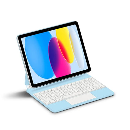 For iPad 10.9 (2022) Leather Case with Magnetic Bluetooth Keyboard Precision Multi-Touch Trackpad