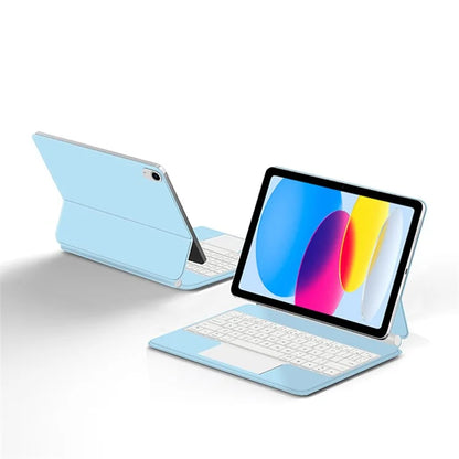 For iPad 10.9 (2022) Leather Case with Magnetic Bluetooth Keyboard Precision Multi-Touch Trackpad