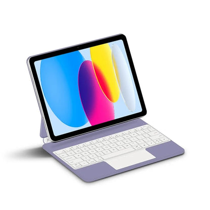 For iPad 10.9 (2022) Leather Case with Magnetic Bluetooth Keyboard Precision Multi-Touch Trackpad