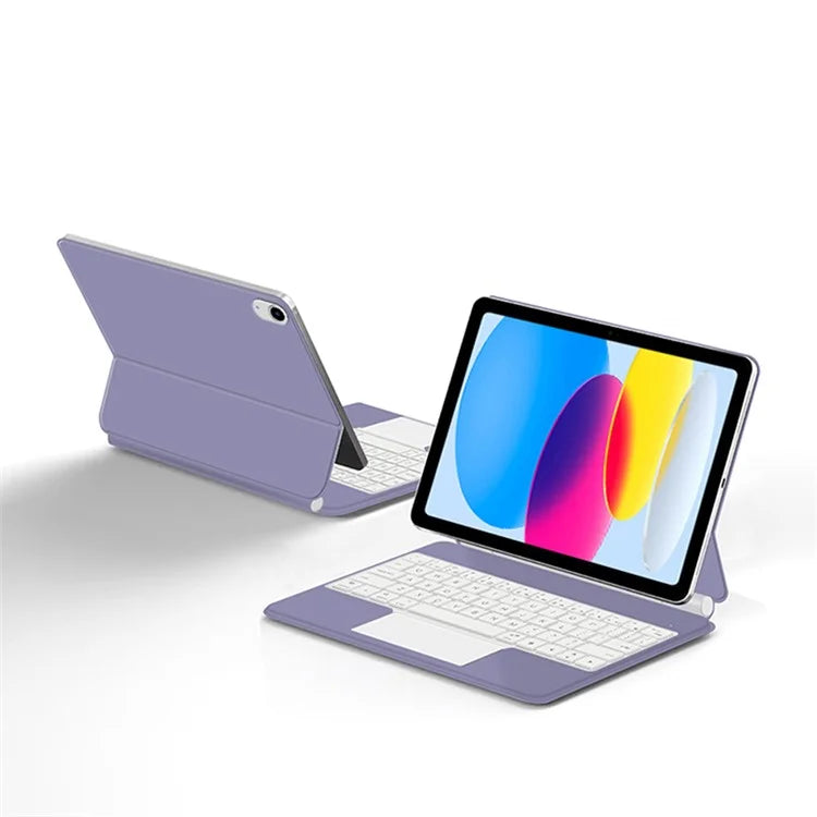 For iPad 10.9 (2022) Leather Case with Magnetic Bluetooth Keyboard Precision Multi-Touch Trackpad