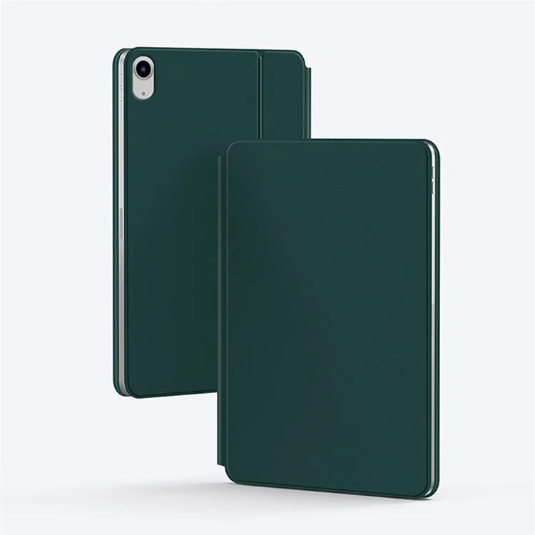 For iPad 10.9 (2022) Leather Case with Magnetic Bluetooth Keyboard Precision Multi-Touch Trackpadish Green