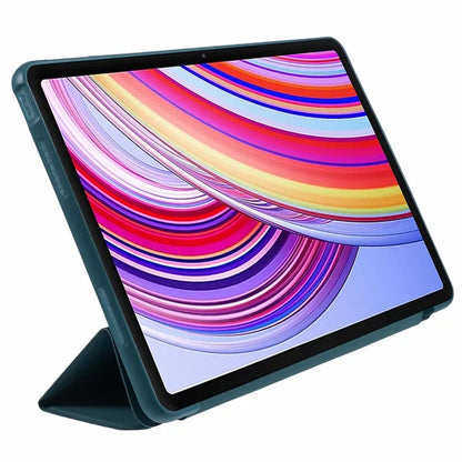 For Xiaomi Redmi Pad Pro / Redmi Pad Pro 5G / Poco Pad Case PU Leather+Silicone Tri-Fold Stand Pro / Poco Padtective Cover