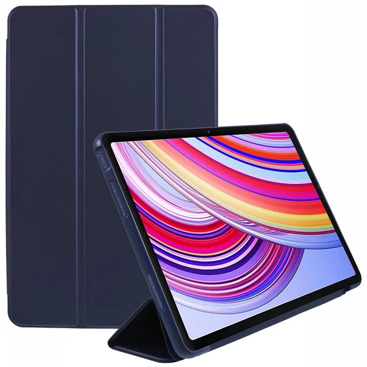 For Xiaomi Redmi Pad Pro / Redmi Pad Pro 5G / Poco Pad Case PU Leather+Silicone Tri-Fold Stand Pro / Poco Padtective Cover