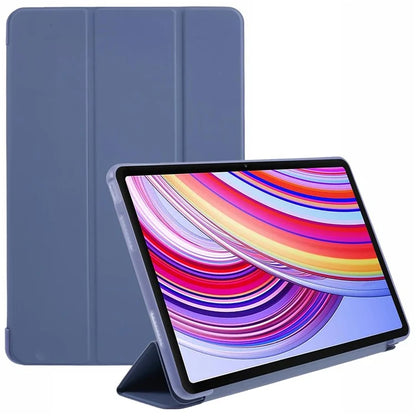 For Xiaomi Redmi Pad Pro / Redmi Pad Pro 5G / Poco Pad Case PU Leather+Silicone Tri-Fold Stand Pro / Poco Padtective Cover