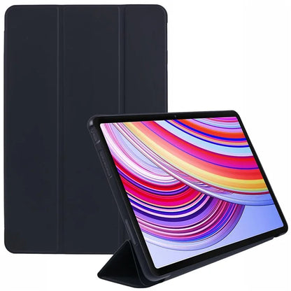 For Xiaomi Redmi Pad Pro / Redmi Pad Pro 5G / Poco Pad Case PU Leather+Silicone Tri-Fold Stand Pro / Poco Padtective Cover
