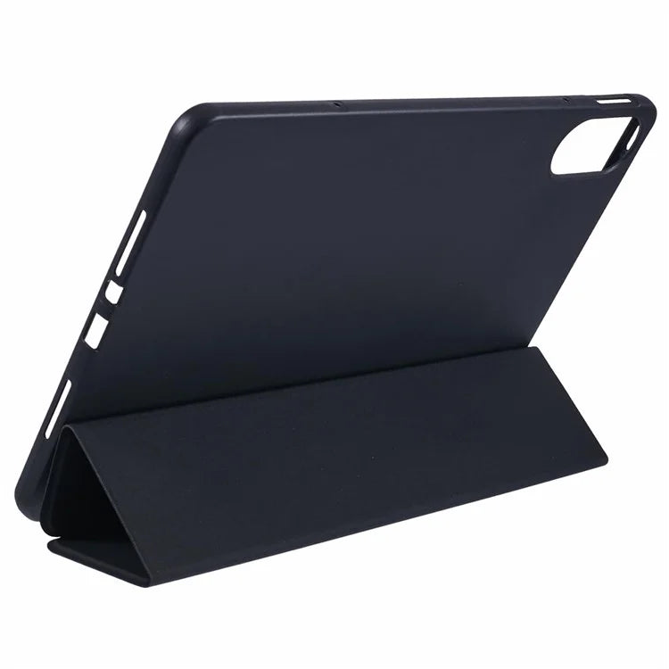For Xiaomi Redmi Pad Pro / Redmi Pad Pro 5G / Poco Pad Case PU Leather+Silicone Tri-Fold Stand Pro / Poco Padtective Cover