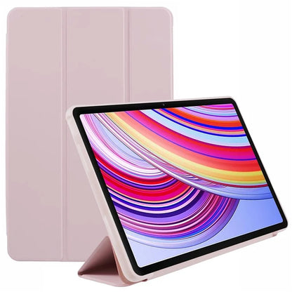 For Xiaomi Redmi Pad Pro / Redmi Pad Pro 5G / Poco Pad Case PU Leather+Silicone Tri-Fold Stand Pro / Poco Padtective Cover