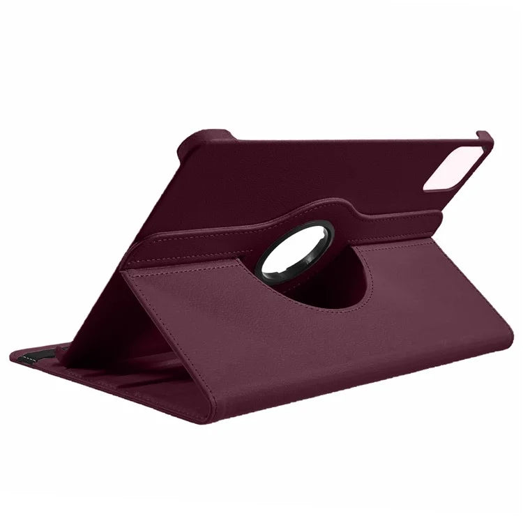 For Xiaomi Pad 6S Pro 12.4 Case Rotating Stand PU Leather+PC Tablet Cover with Elastic Band