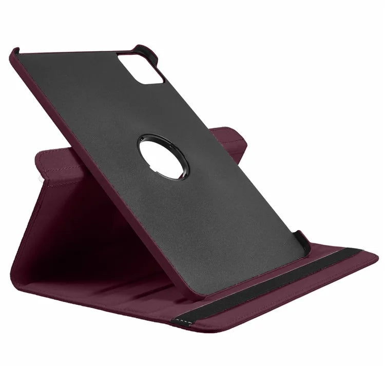 For Xiaomi Pad 6S Pro 12.4 Case Rotating Stand PU Leather+PC Tablet Cover with Elastic Band