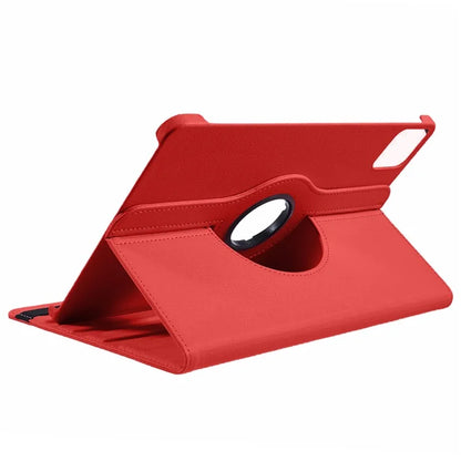 For Xiaomi Pad 6S Pro 12.4 Case Rotating Stand PU Leather+PC Tablet Cover with Elastic Band