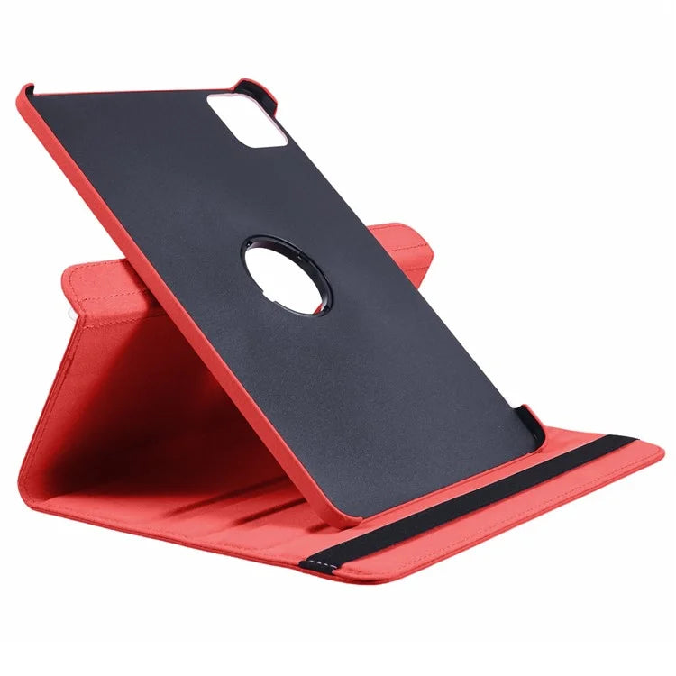 For Xiaomi Pad 6S Pro 12.4 Case Rotating Stand PU Leather+PC Tablet Cover with Elastic Band