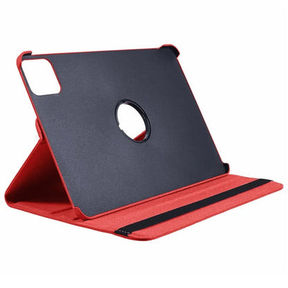 For Xiaomi Pad 6S Pro 12.4 Case Rotating Stand PU Leather+PC Tablet Cover with Elastic Band