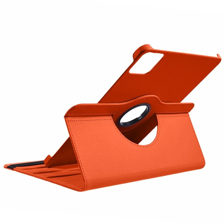 For Xiaomi Pad 6S Pro 12.4 Case Rotating Stand PU Leather+PC Tablet Cover with Elastic Band