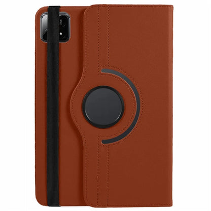 For Xiaomi Pad 6S Pro 12.4 Case Rotating Stand PU Leather+PC Tablet Cover with Elastic Band