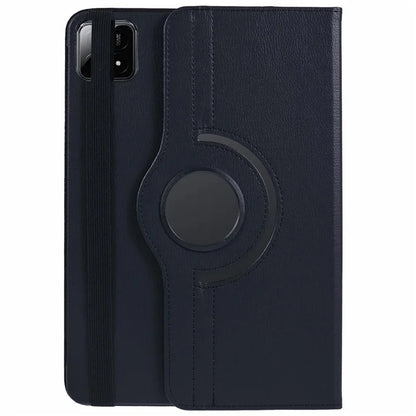 For Xiaomi Pad 6S Pro 12.4 Case Rotating Stand PU Leather+PC Tablet Cover with Elastic Band