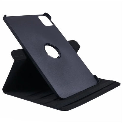 For Xiaomi Pad 6S Pro 12.4 Case Rotating Stand PU Leather+PC Tablet Cover with Elastic Band
