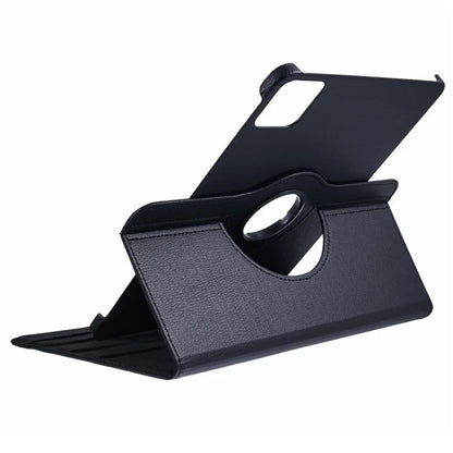 For Xiaomi Pad 6S Pro 12.4 Case Rotating Stand PU Leather+PC Tablet Cover with Elastic Band