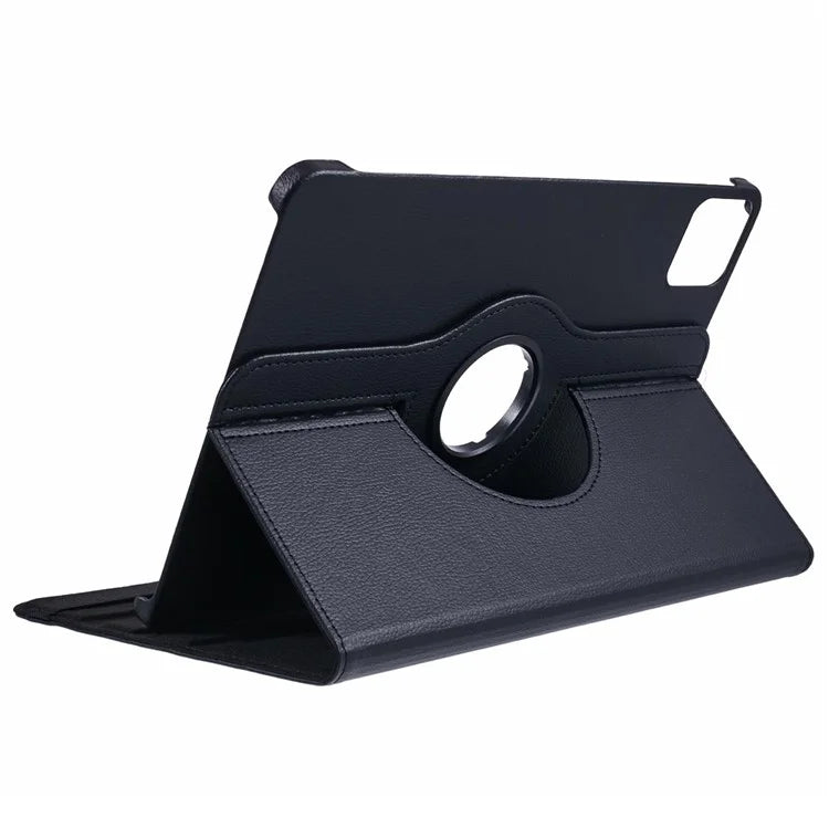 For Xiaomi Pad 6S Pro 12.4 Case Rotating Stand PU Leather+PC Tablet Cover with Elastic Band