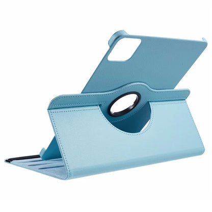 For Xiaomi Pad 6S Pro 12.4 Case Rotating Stand PU Leather+PC Tablet Cover with Elastic Band