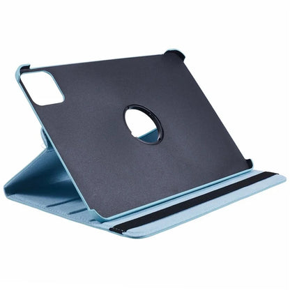For Xiaomi Pad 6S Pro 12.4 Case Rotating Stand PU Leather+PC Tablet Cover with Elastic Band