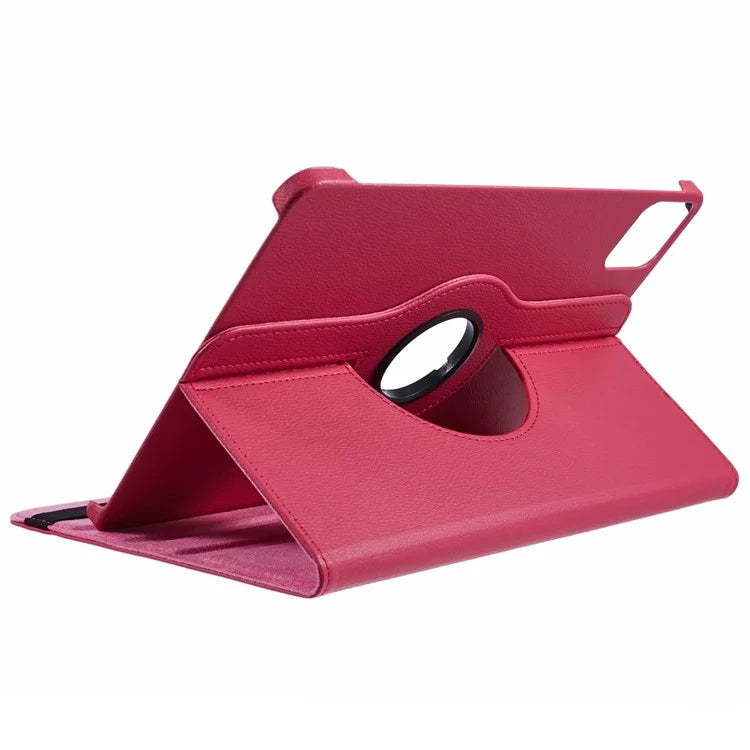 For Xiaomi Pad 6S Pro 12.4 Case Rotating Stand PU Leather+PC Tablet Cover with Elastic Band