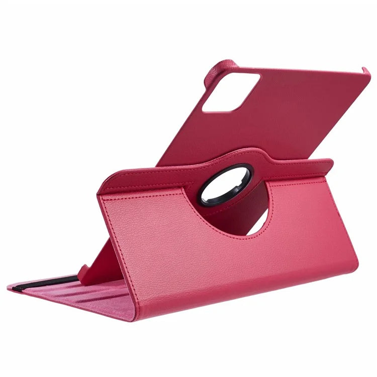 For Xiaomi Pad 6S Pro 12.4 Case Rotating Stand PU Leather+PC Tablet Cover with Elastic Band
