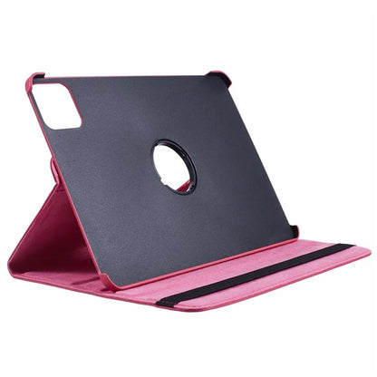 For Xiaomi Pad 6S Pro 12.4 Case Rotating Stand PU Leather+PC Tablet Cover with Elastic Band